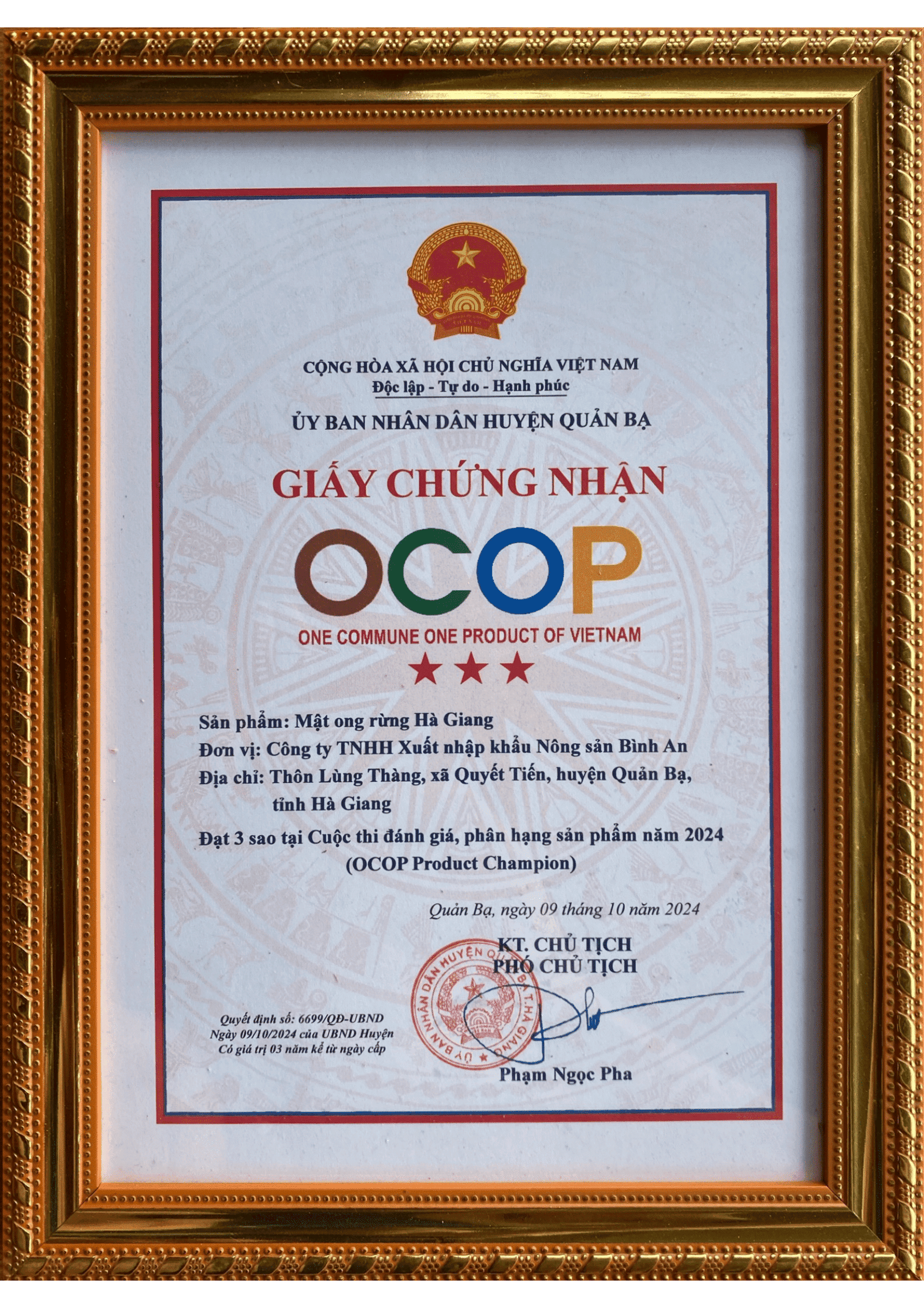 chứng nhận 1